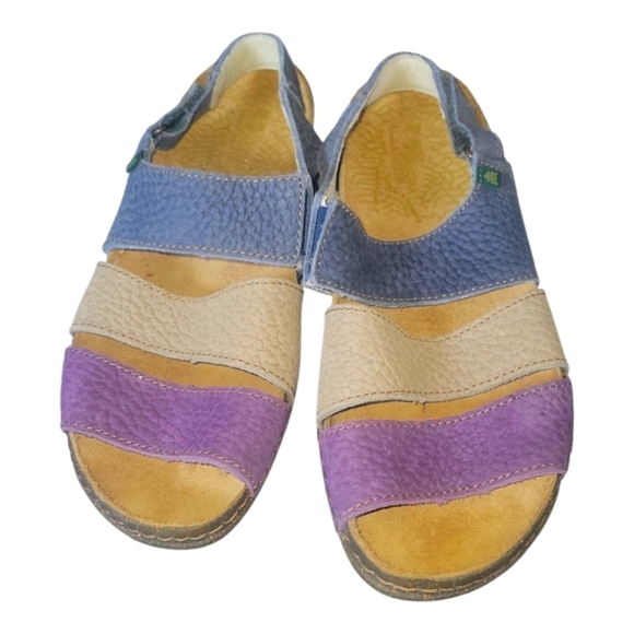 Shoes - El Naturalista Multi Color Velcro Eco Friendly Leather Strappy Sandals Sz 42